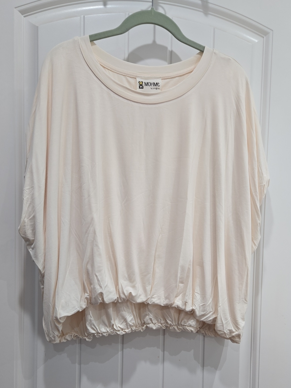 Umgee Soft Cream Elastic-Hem Dolman Tunic